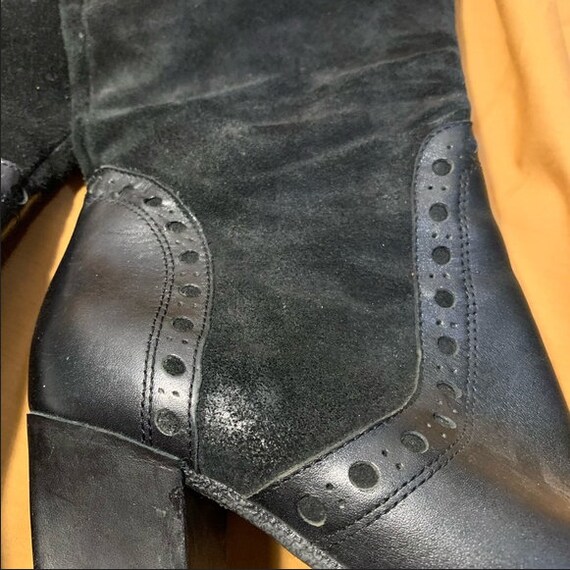 Franco Sarto Black Suede Leather Boots - image 5