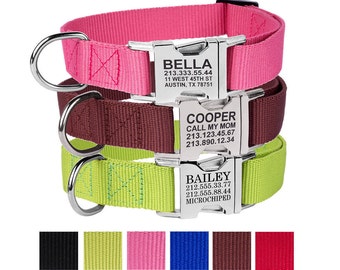 Pet Collar, Dog Collar, Personalized Dog Collar, Custom Dog Collar, Engraved Dog Collar, Buckle Dog Collar, Girl Dog Collar, Boy Dog Collar
