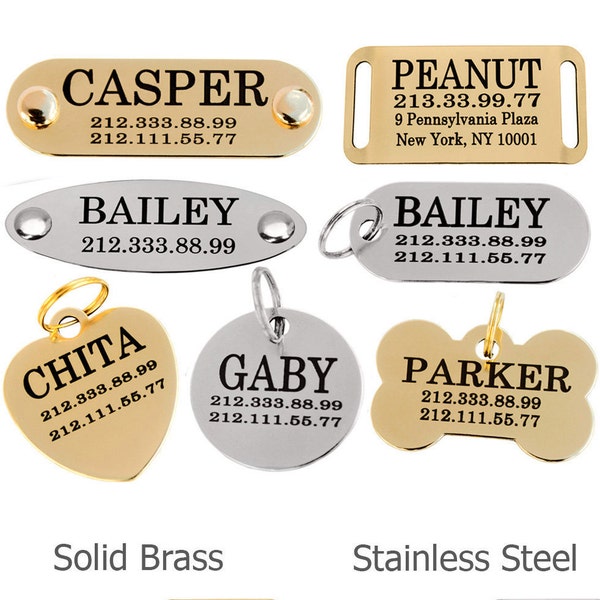Personalized Dog Tag, Dog ID Tag, Dog Tags for Dogs, Customized Dog Tags, Dog Collar Tag, Puppy Name Tag, Cat Tag, Pet Tag, Engraved Dog Tag