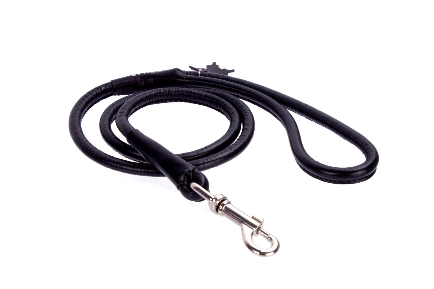 Black Dog Leash Rolled Leather Dog Leash Soft Leather Lead 5 Etsy