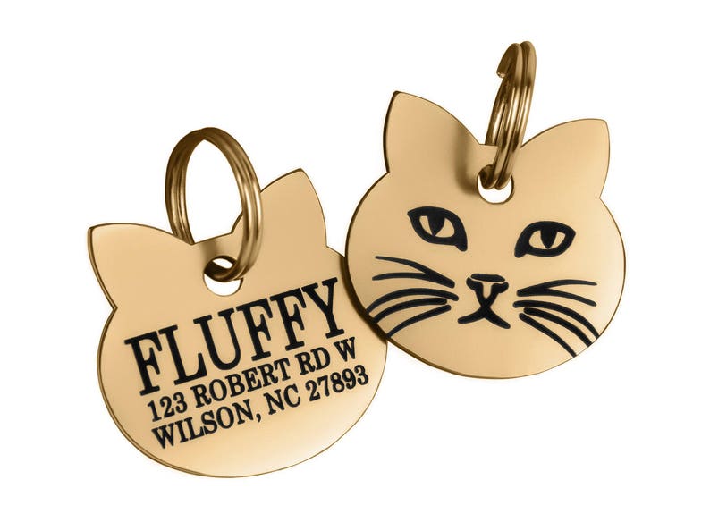 Personalised Cat ID Tag - Small Swarovski Crystal Heart Pet Tag With FREE Engraving (Silver & Red)