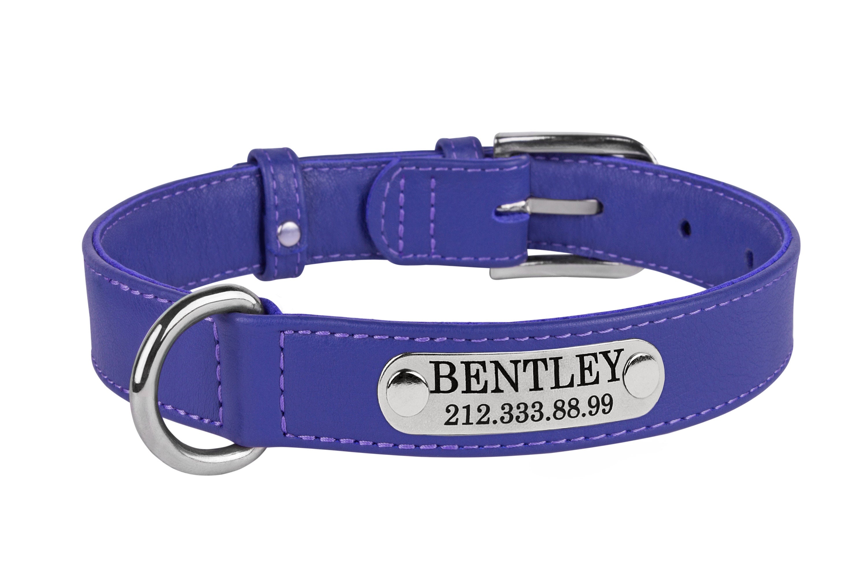 Dog Collar Nameplate Tag Personalized Brass or Stainless Steel Etsy