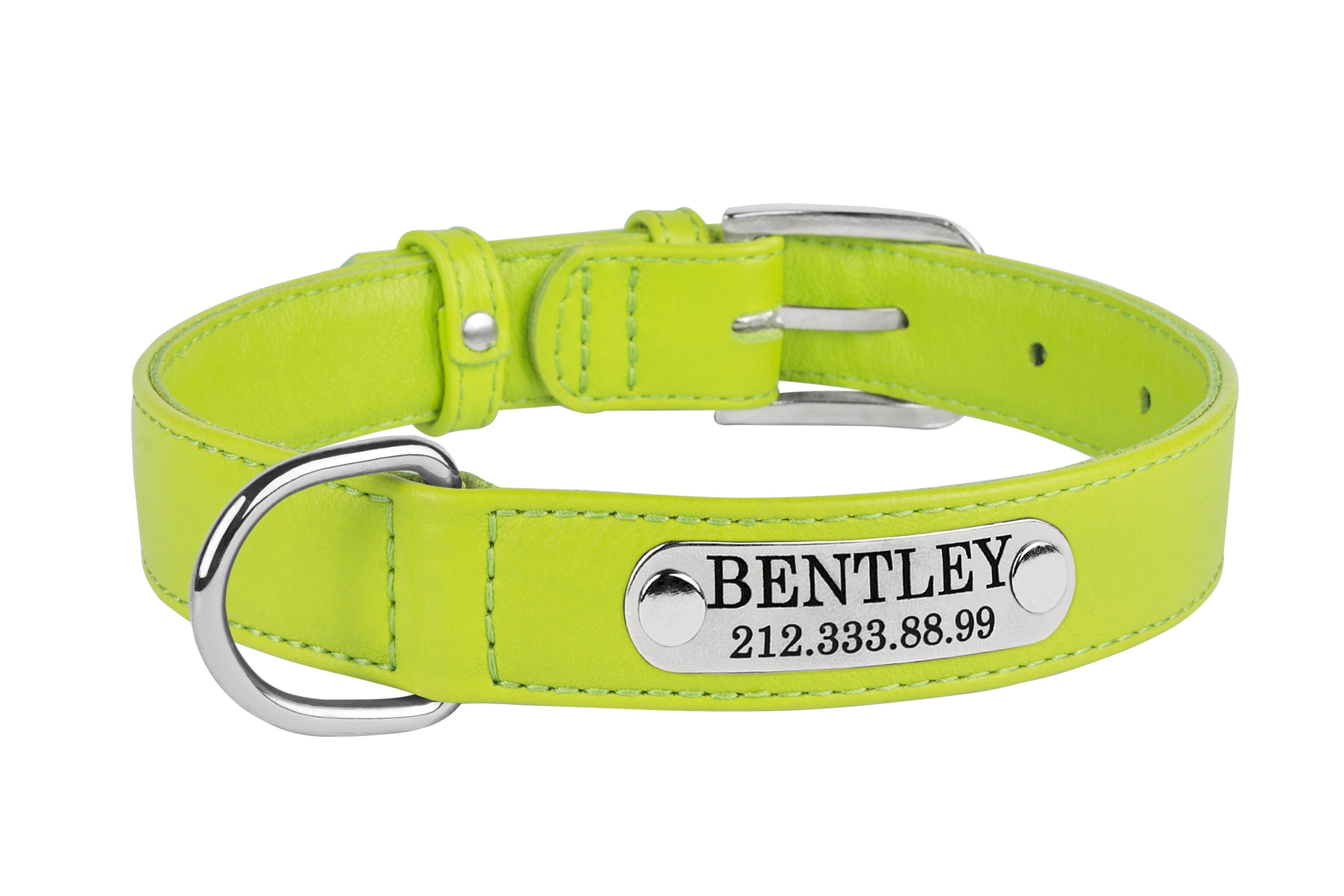 Dog Collar Nameplate Tag Personalized Brass or Stainless Steel Etsy