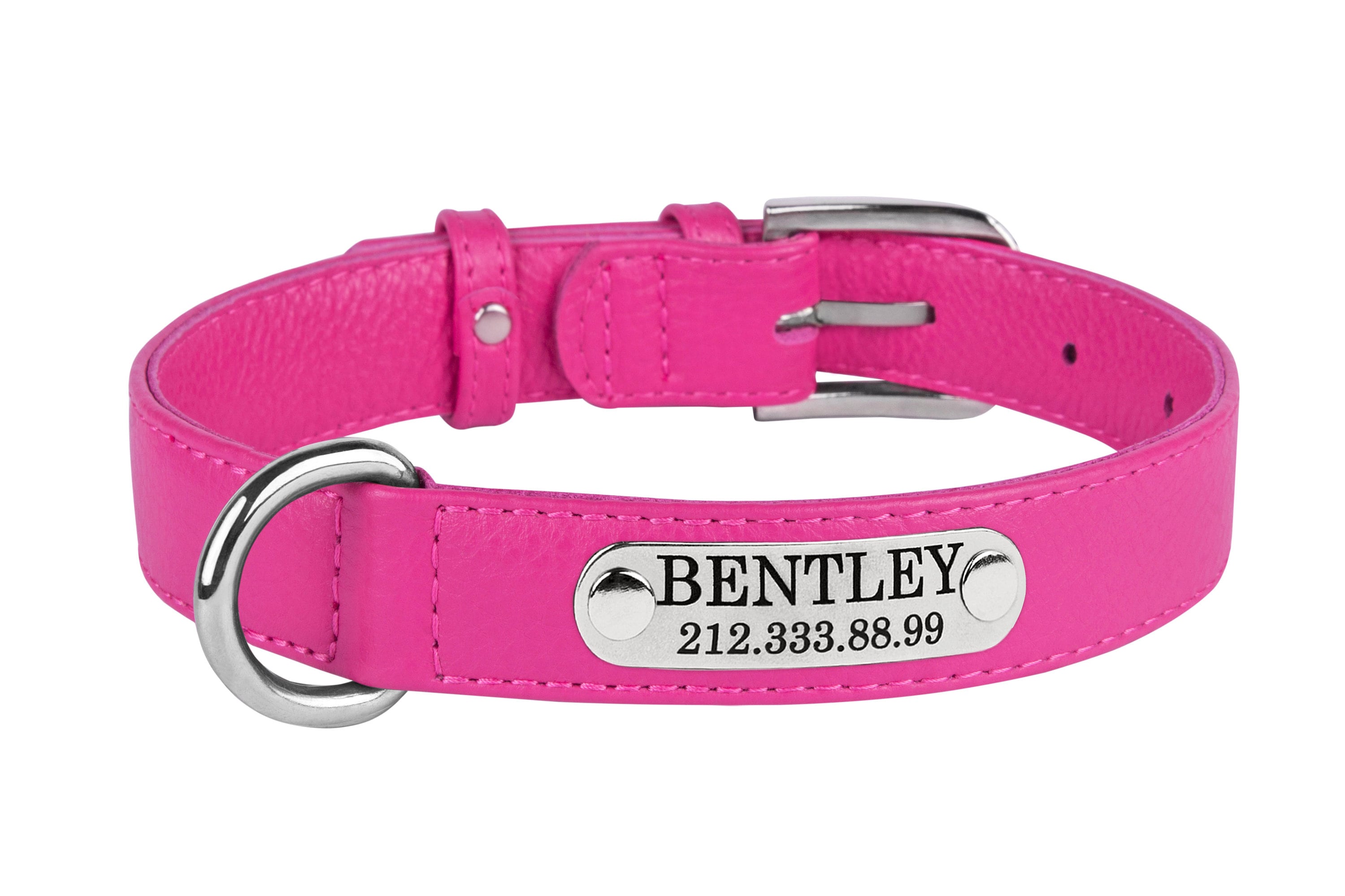 Dog Collar Nameplate Tag Personalized Brass or Stainless Steel Etsy