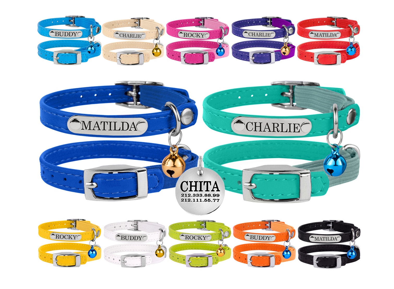 embroidered cat collars