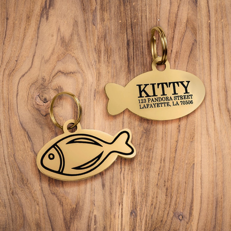 Cat Tag Cat ID Tag Personalized Cat Tag Kitten Tag Etsy UK