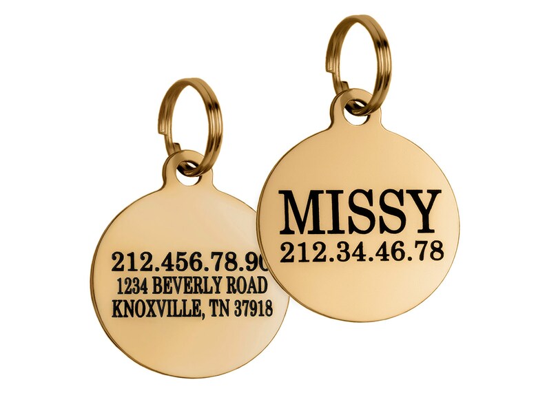 Personalized Cat Tag Custom Pet Tags for Cats Laser Engraved Etsy