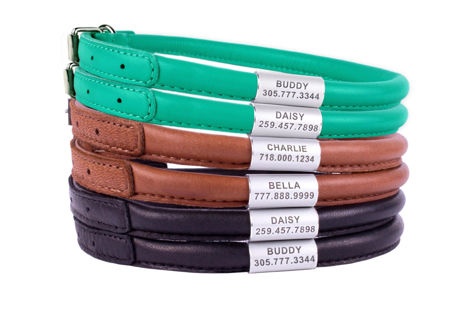 rolled nylon dog collar