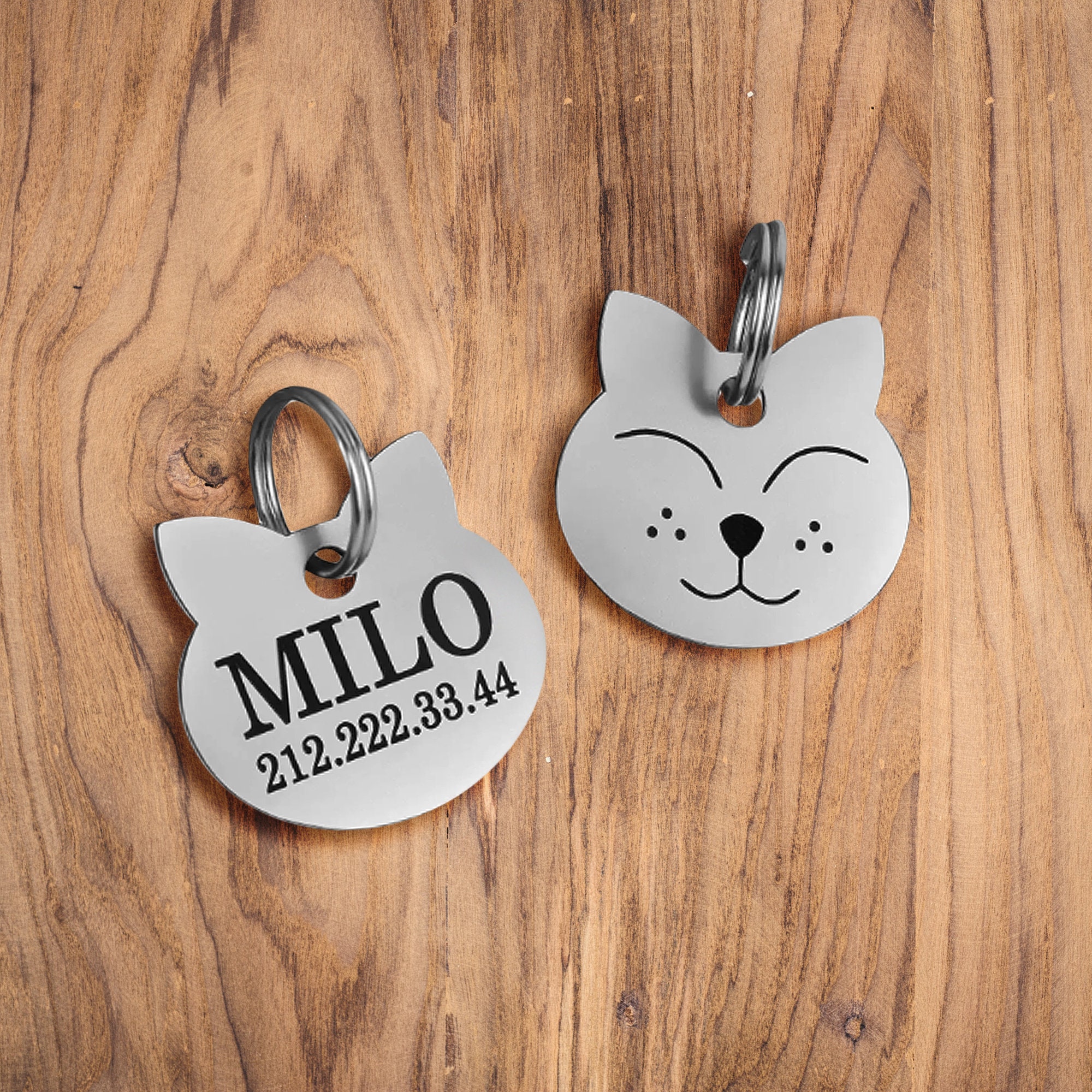 Cat Tag Cat ID Tag Personalized Cat Tag Kitten Tag Etsy UK