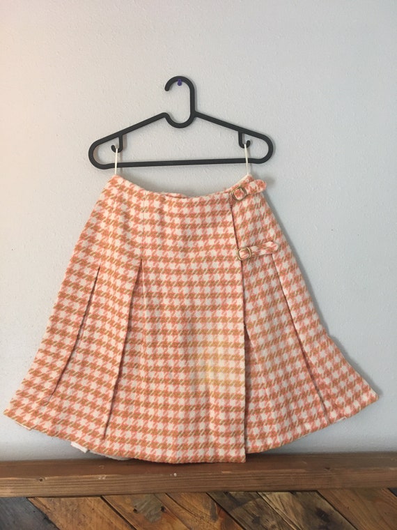 Vintage 1960's Wool Bobbi Brooks Pleated plaid Sch