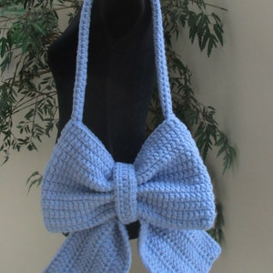 Crochet Bow Bag, Coquette Bow Bag, Crochet Shoulder Bag