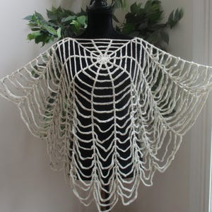 Crochet Spiderweb Poncho, Halloween Poncho, Wearable Web