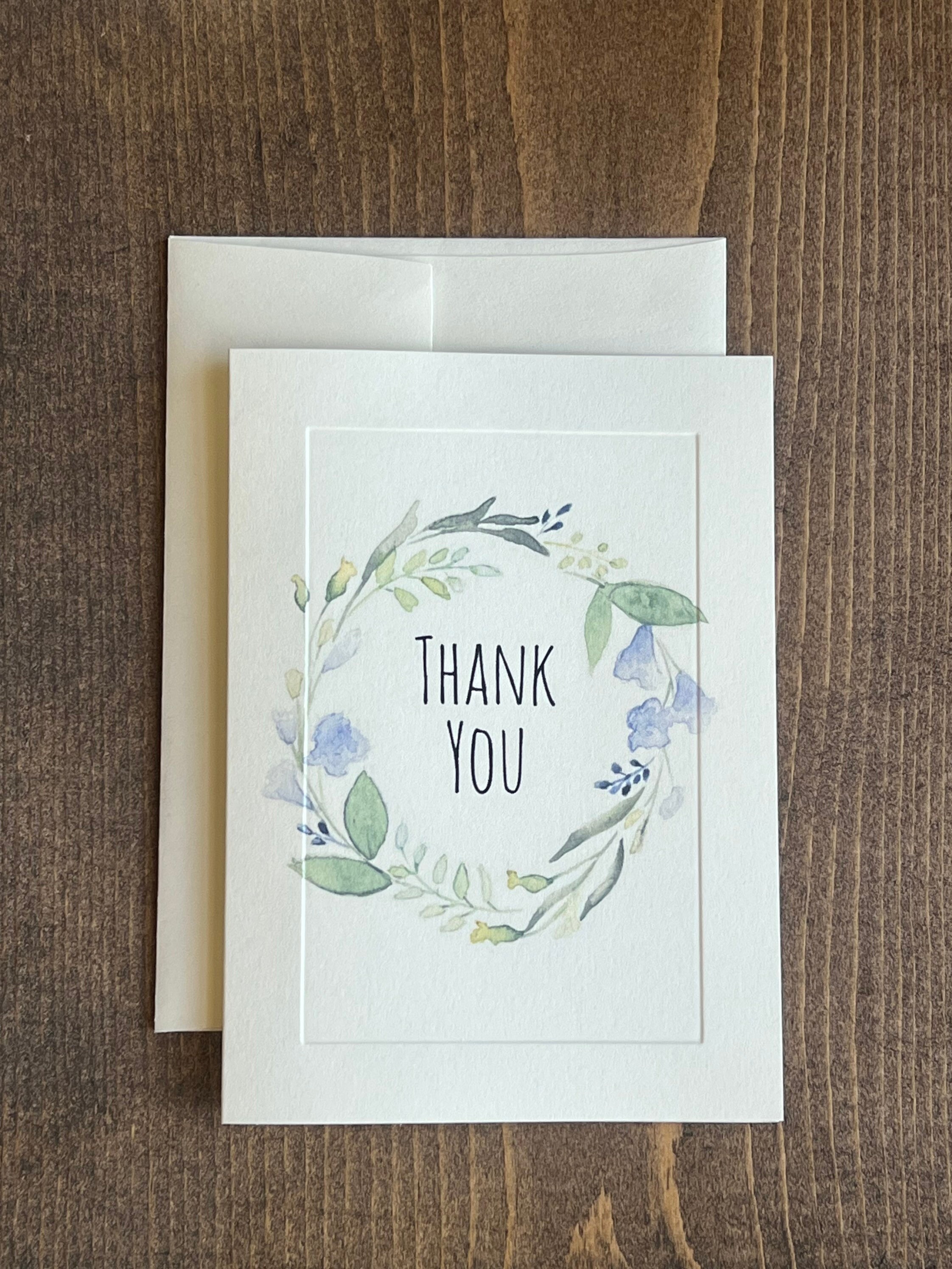 Botanical Thank You Cards - Watercolor Floral Note, 10 Ct - Etsy