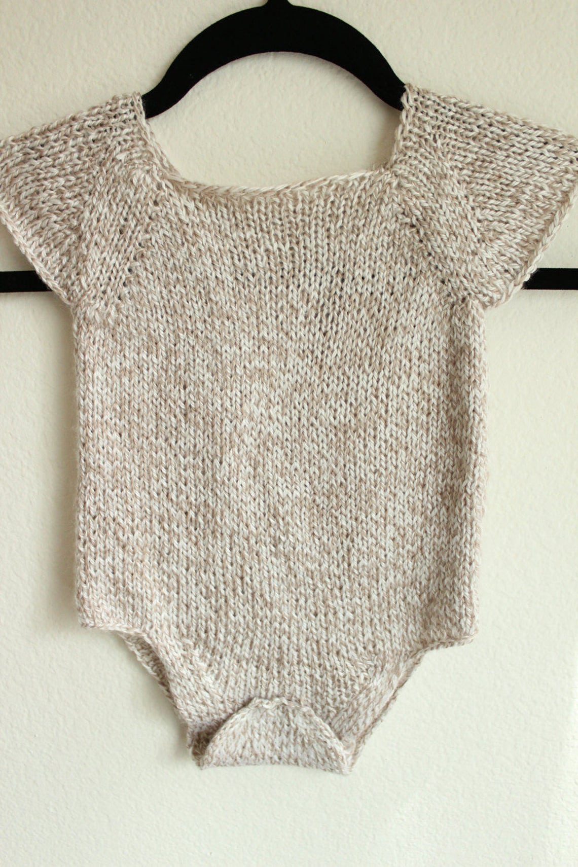Easy Knit Baby Onesie PATTERN Coming Home Hospital Outfit Knitted Baby