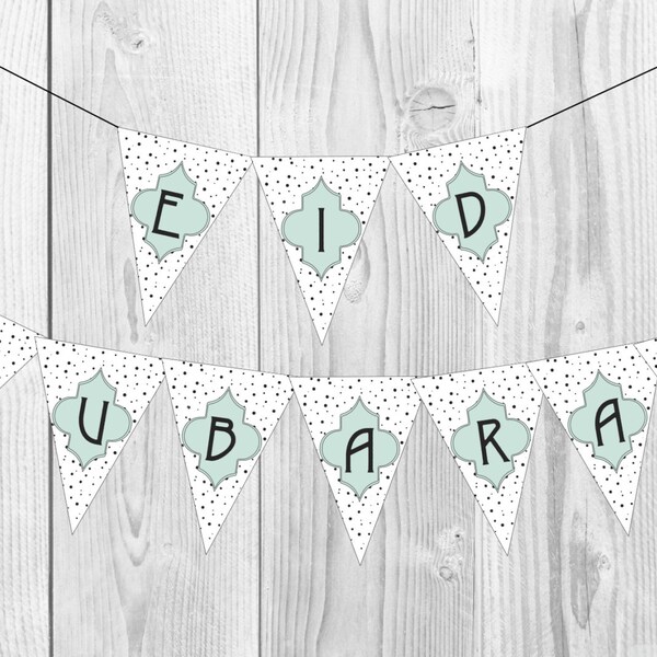 PRINTABLE Eid Banner, Printable Ramadan Banner, Eid Decor, Ramadan Decor, Eid Sign, Eid Mubarak, Party Decor, DIGITAL DOWNLOAD