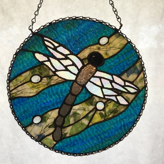 Dragonfly Stained Glass Window Panel Glass Designs