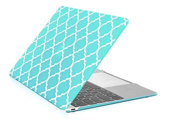 Quatrefoil Moroccan AQUA Matte Hard Case for Macbook PRO 15/" A1286