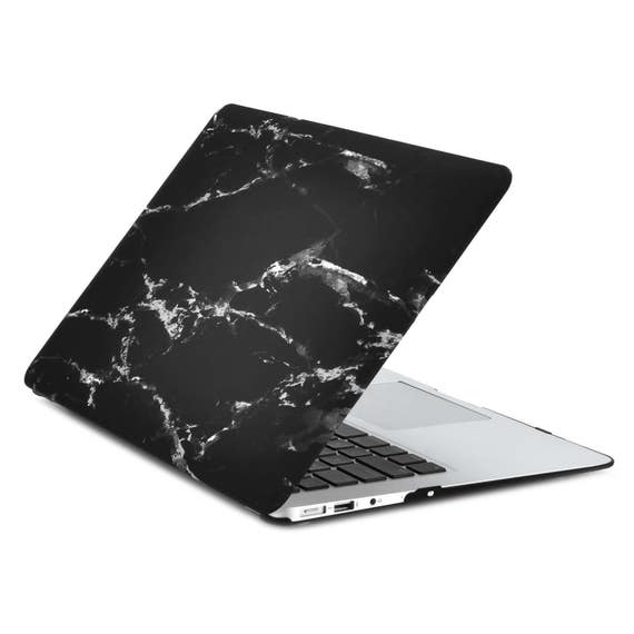 Air 13-Inch Black Marble Rubberized Hard Case for Macbook Air 13/" A1369 /& A1466