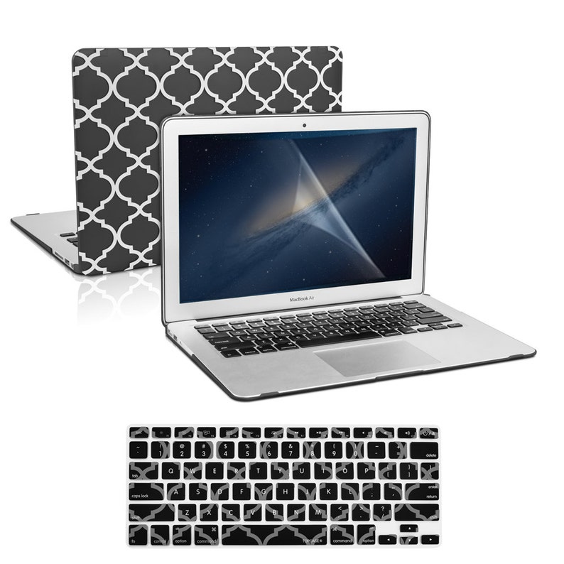 Quatrefoil Moroccan RED Matte Hard Case for Macbook PRO 13/" Retina A1425 /& A1502