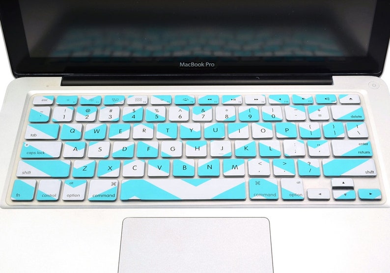 Chevron Light Gray N Black Silicone Keyboard Cover for Macbook Air 13/" A1466