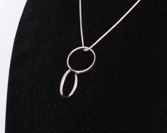 Collier géométrique minimaliste en argent, Collier géométrique minimaliste, Collier géométrique, Pendentif géométrique, Bijoux géométriques minimalistes