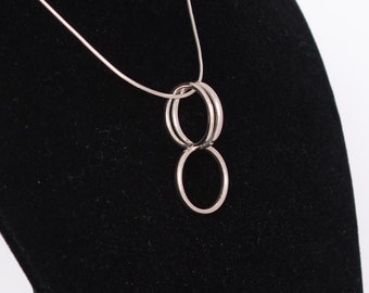 Silver Geometric Necklace, Sterling Geometric Pendant, 925 Pendant Necklace, Geometric Jewelry, Geometric Pendant Necklace,Geometric Pendant