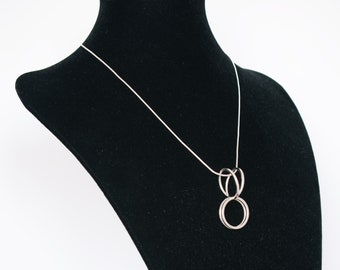 Geometric Necklace, Pendant Necklace, Minimalist Necklace, Minimalist Geometric Necklace, Geometric Minimalist, Silver, Jewelry for Women