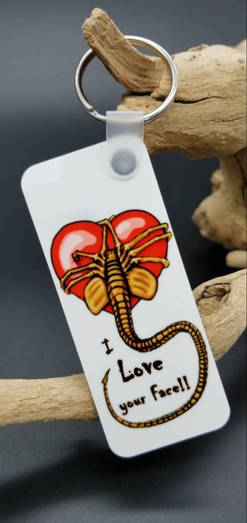 Facehugger Alien I Love your Face keychain Etsy