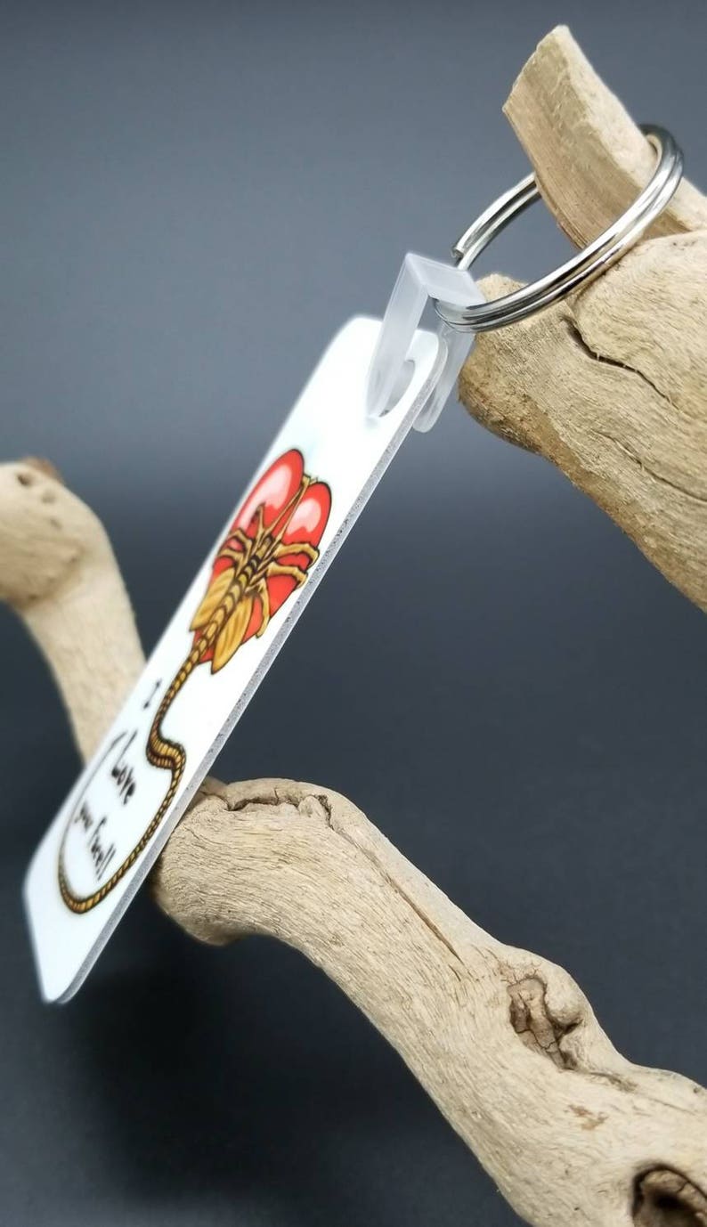 Facehugger Alien I Love your Face keychain Etsy