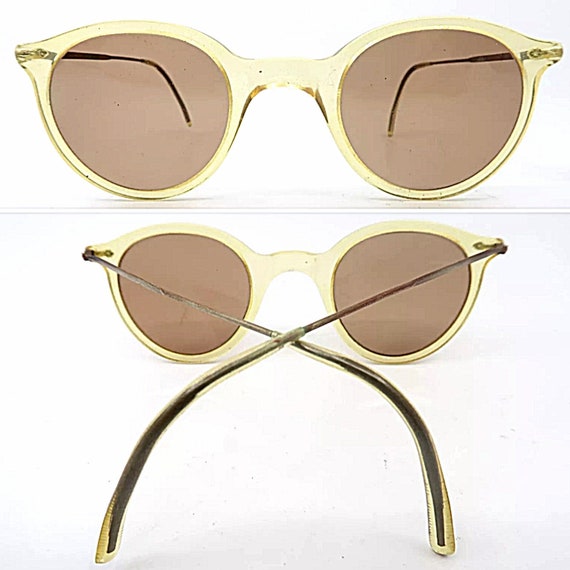 Original 1930s/40s Acetate and Steel French Sungl… - image 2