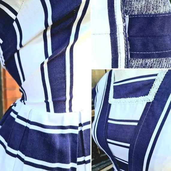 Original 1950s VOLUP Blue and White Nautical Summ… - image 6