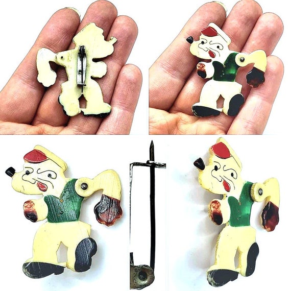 Original 1930s/40s Early Plastic Popeye Cartoon M… - image 1