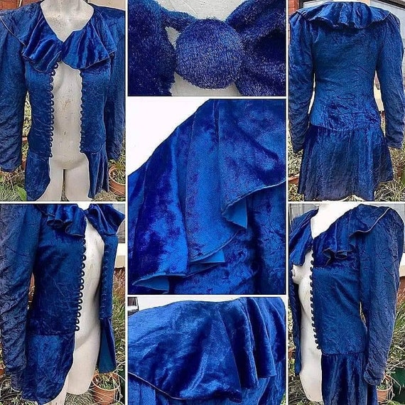 Royal blue peplum clearance jacket