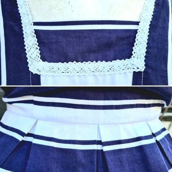 Original 1950s VOLUP Blue and White Nautical Summ… - image 3