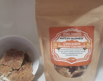 Matzah Madness ™ Cinnamon Graham Cracker Crumble with Seasoned Pecans