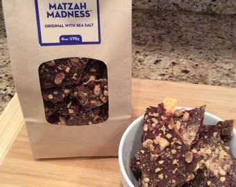 Matzah Madness®   Dark Chocolate with Toffee Pieces & Sea Salt