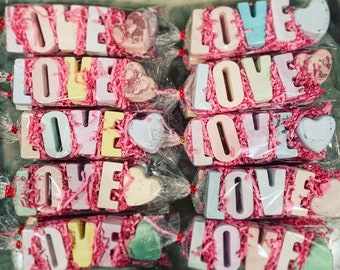 LOVE Letter Sidewalk Chalk Valentines Day favors for kids valentine exchange class gift from teacher galentines party favor