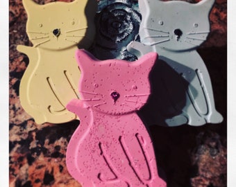 Kitten CAT sidewalk chalk Kitty CAT kids party favor Valentine Class Gifts by doodlebird