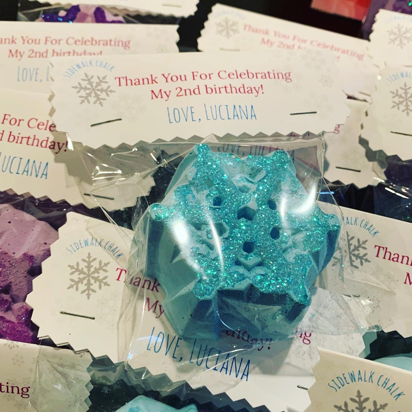 Sparkly JUMBO Snowflake Favors Frozen Party Favor Winter Onederland  Sidewalk Chalk Class Favors for Kids Holiday Class Gift From Teacher 