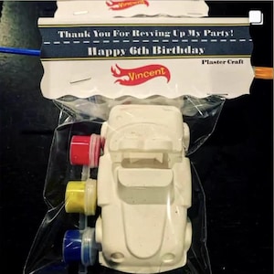 Car Favors Transportation Favors DIY Plaster Painting Favors for Kids Paint Your Own Cars and Vehicles Boys Birthday Favor Car Party