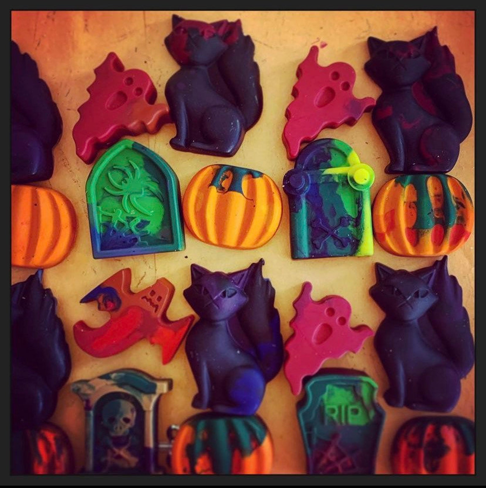 Halloween Crayon Goody Bags Halloween Party Favors Allergy Etsy