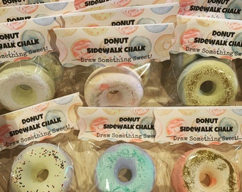 DONUT Sidewalk Chalk Back to School Draw Something Sweet Kids Easter Allergy Friendly Class Favors Donut Chalk Creative Kids