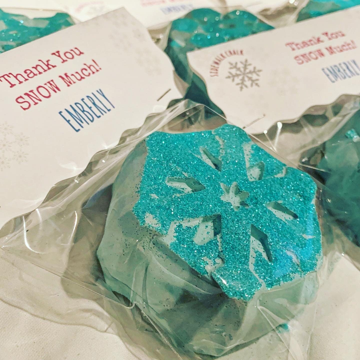 Sparkly JUMBO Snowflake Favors Frozen Party Favor Winter Onederland  Sidewalk Chalk Class Favors for Kids Holiday Class Gift From Teacher 