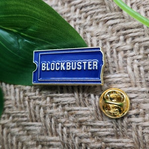 Blockbuster Enamel Pin, 90s and 2000s Video Stores
