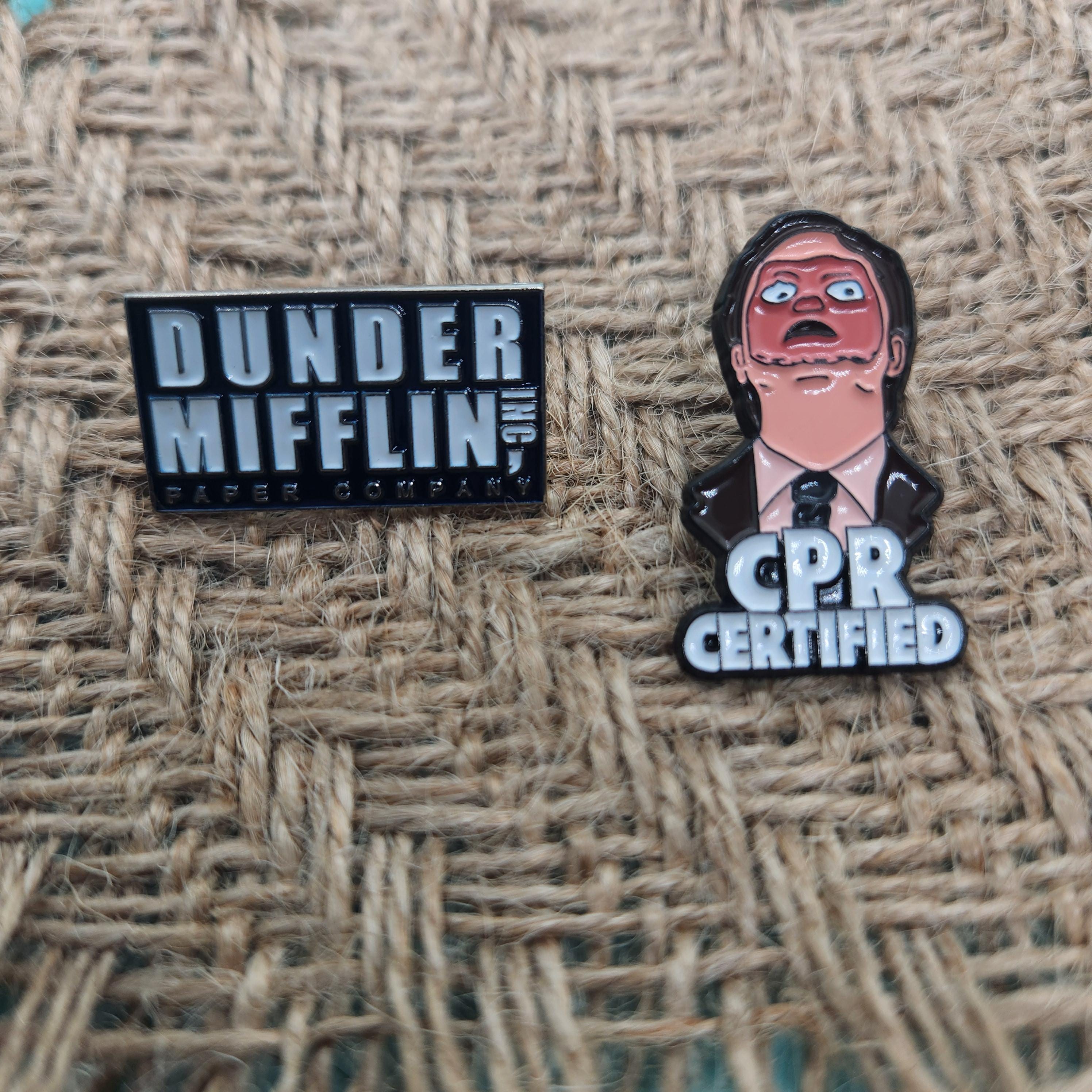The Office 'Dwight CPR Certified' Vinyl Sticker – 2 Decals, 4-Pack