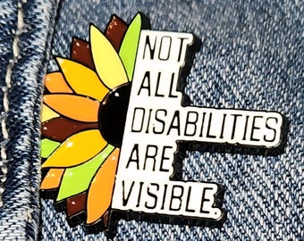 Chronic Illness Enamel Pin | Invisible Illness Pin | Spoonie Gift | Mental Health Pin | Chronic Pain Awareness | Funny Disability Pin