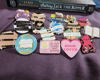 Enamel Book Pins