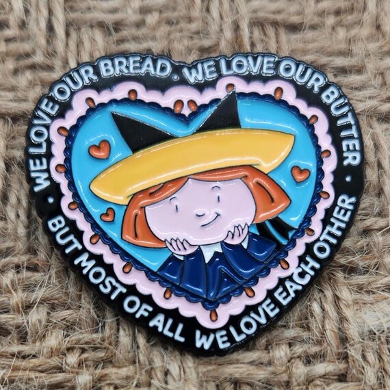 Madeline Animated Kids series, Enamel Pins, We love our bread we love our butter, 80s Nostalgia, Mothers Day Gift
