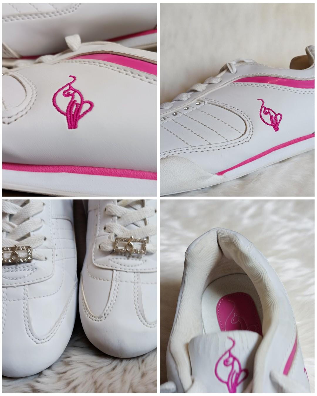 Vintage Y2K Baby Phat Sneakers Women's Size 8 White Hot Pink