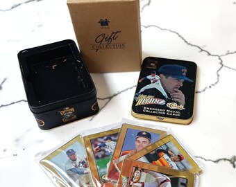 1995 Nolan Ryan Avon Collector Cards Metal Tin Set – Embossed